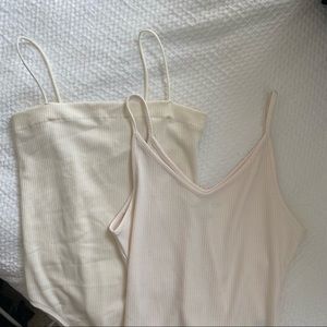 Bodysuit Bundle - AE cream tank strappy bodysuits